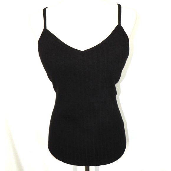 OGL Black Soft Stretchy Ribbed Knit V Neck Brami Tank Size 2XL 18 - Picture 6 of 9